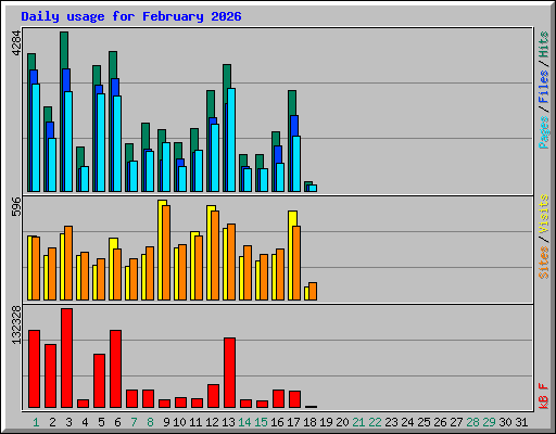 Daily usage for February 2026