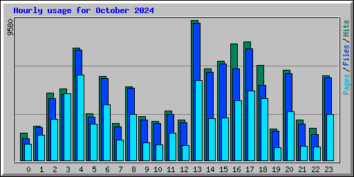 Hourly usage for October 2024