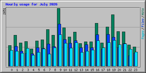 Hourly usage for July 2026