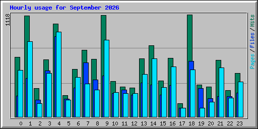 Hourly usage for September 2026